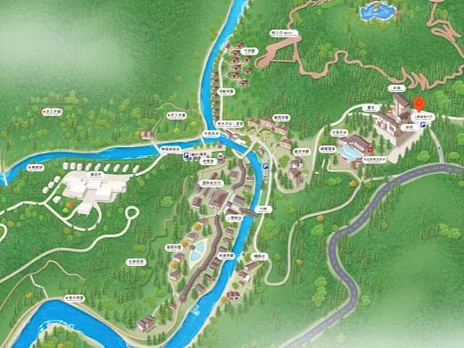 山城结合景区手绘地图智慧导览和720全景技术，可以让景区更加“动”起来，为游客提供更加身临其境的导览体验。